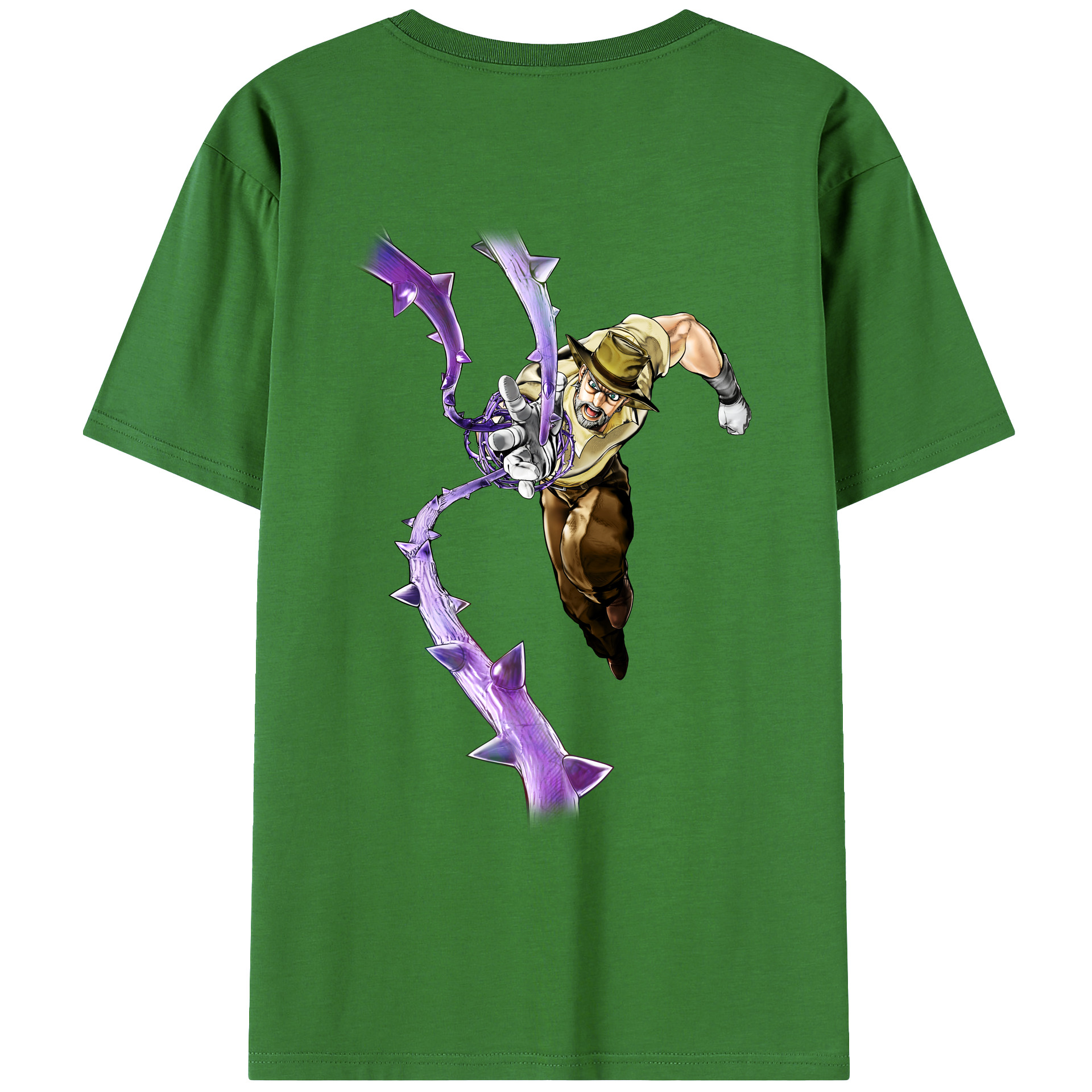 （画像用） ジョジョの奇妙な冒険 ジョセフ?ジョースター JoJo's Bizarre Adventure Joseph Joestar レディース半袖Tシャツ(バックプリント)